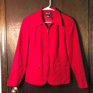 Rafaella Red Wool Jacket w Zippers